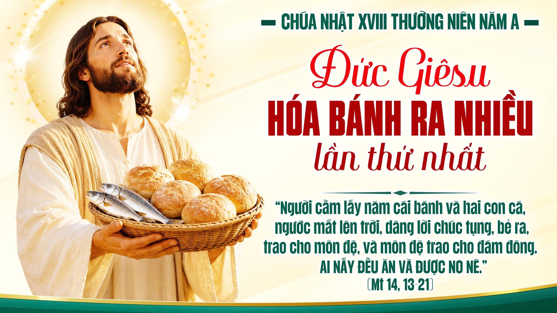 Suy Niệm Lời Chúa | Chúa Nhật Tuần XVIII Mùa Thường niên -  Năm A | Mt 14,13-21 | Phút Cầu Nguyện